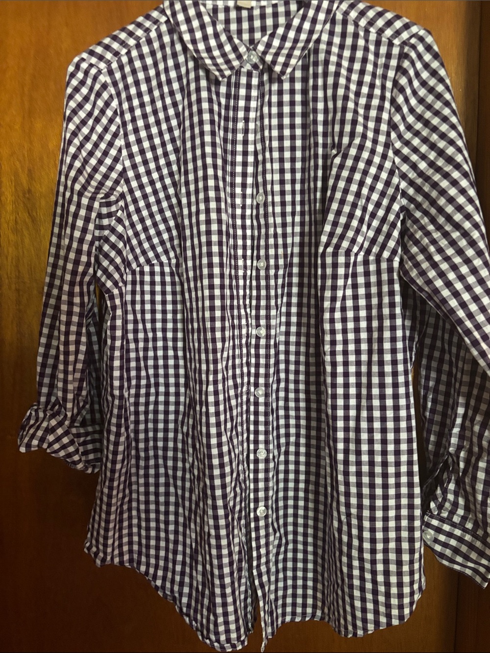 Woman Within M gingham shirt